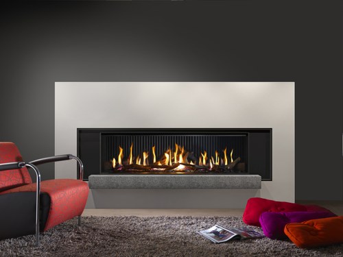 Luxe Kal-fire gashaard met sfeervol vuur